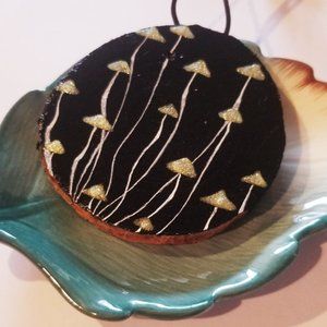 Wooden Handpainted Mushroom Ornament